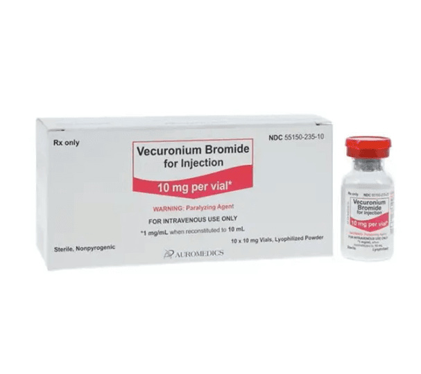 Vecuronium Bromide 1mg/mL Injection 10 mL Single-Dose Vial