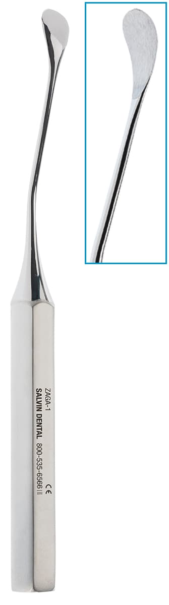 Salvin ZAGA 1 - Zygoma Dissector | Single Ended | Hexagonal Handle