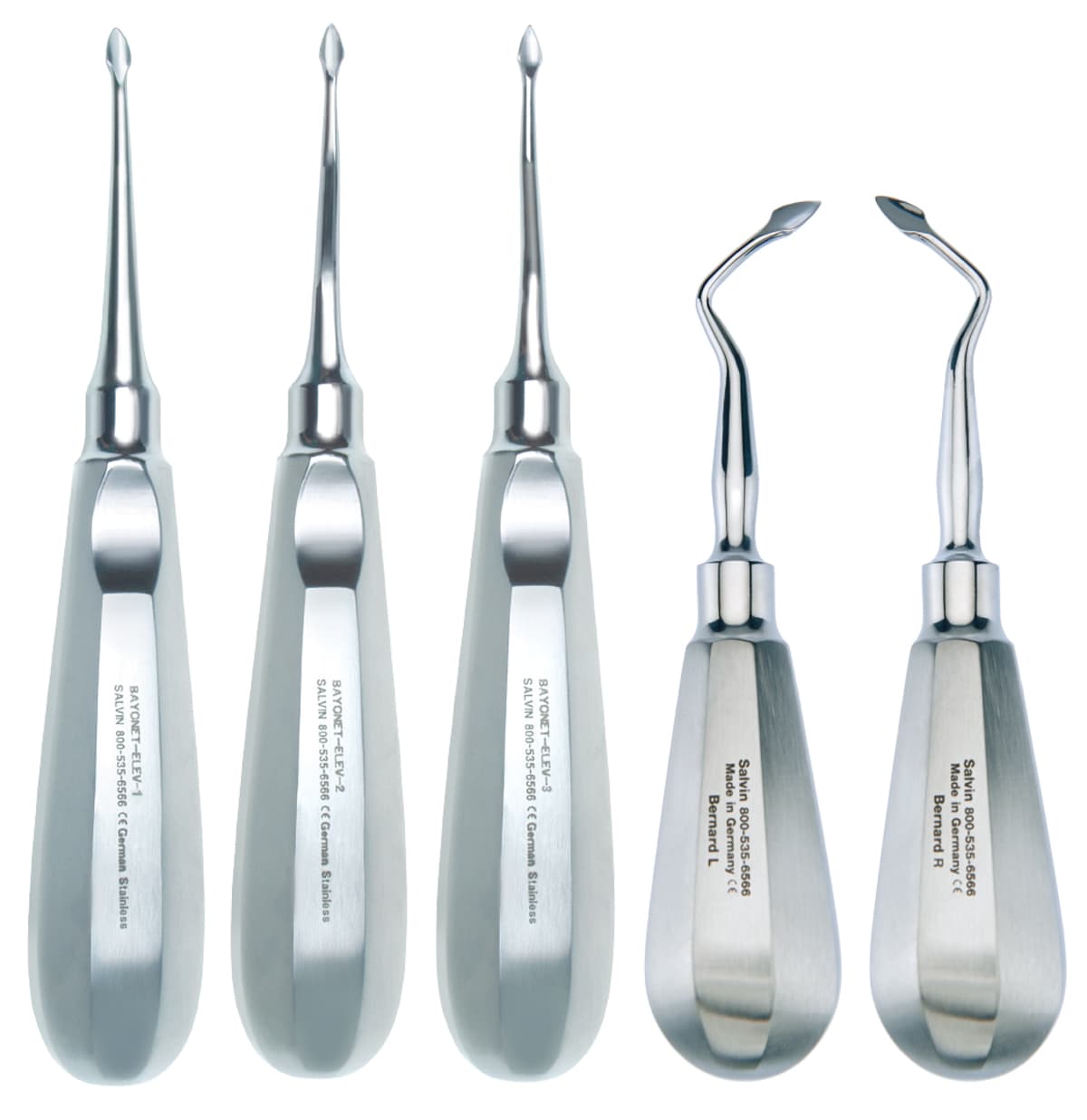 Complete Set of 5 Bayonet Elevators