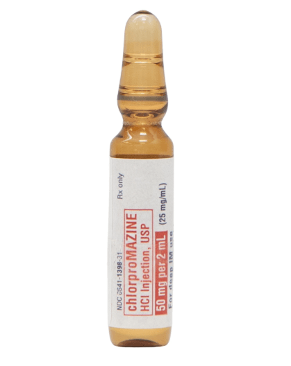 Chlorpromazine 25 mg/mL Ampule 2 mL 25/Box