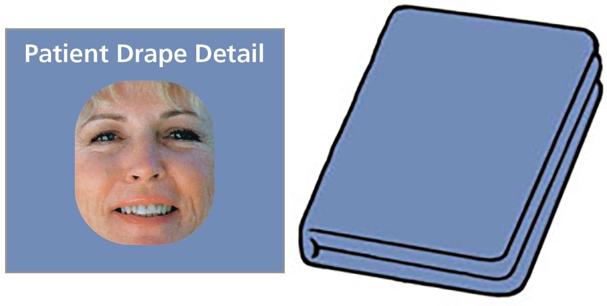 Salvin Split Sheet “Eyes Visible\" Sterile Patient Drape - Case of 24