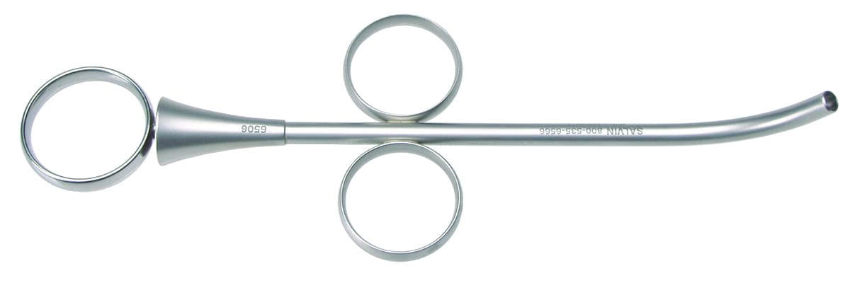 Salvin 3.5mm Diameter Stainless Steal Ring Handle Graft Material Syringe - Curved