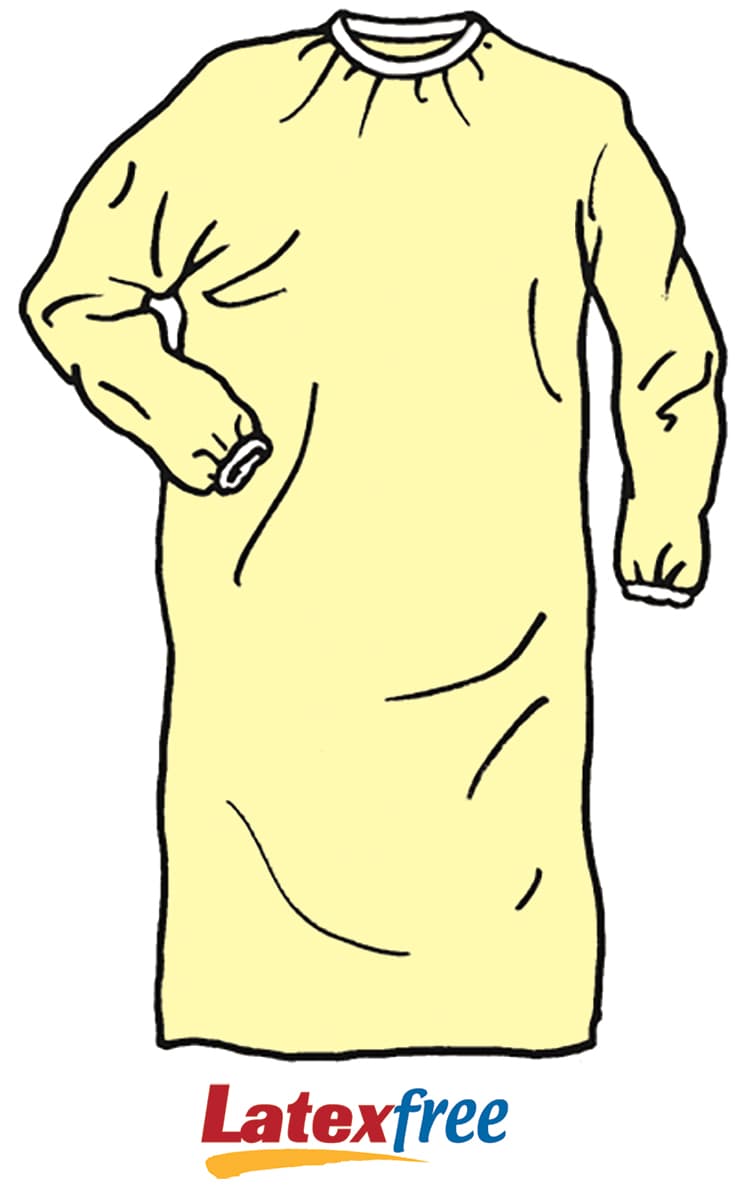 Isolation Gown - Yellow (Non-Sterile) - Case of 50