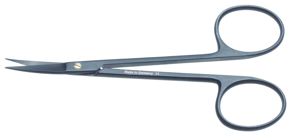 Salvin Black Kryptonite Iris Scissors - Curved - 11.5cm