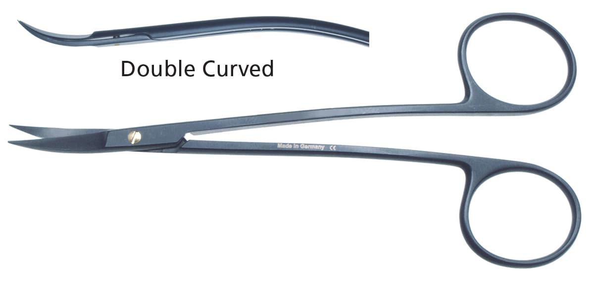 Salvin Black Kryptonite LaGrange Scissors - Double Curved - 11.5cm