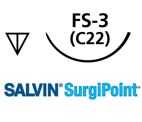 Salvin SurgiPoint 4-0 Monoderm™ - 18" (45cm) - Violet - FS-3 (C22) - Box of 12