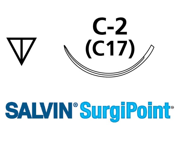 Salvin SurgiPoint 4-0 Silk - C-2 (C17) 18" (45cm) - Box of 12
