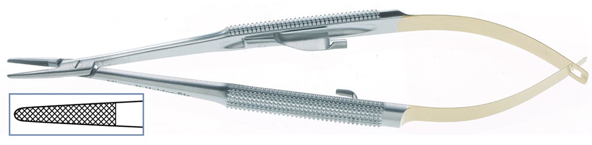 Salvin Micro Needle Holder For 5-0 to 7-0 Sutures - Straight