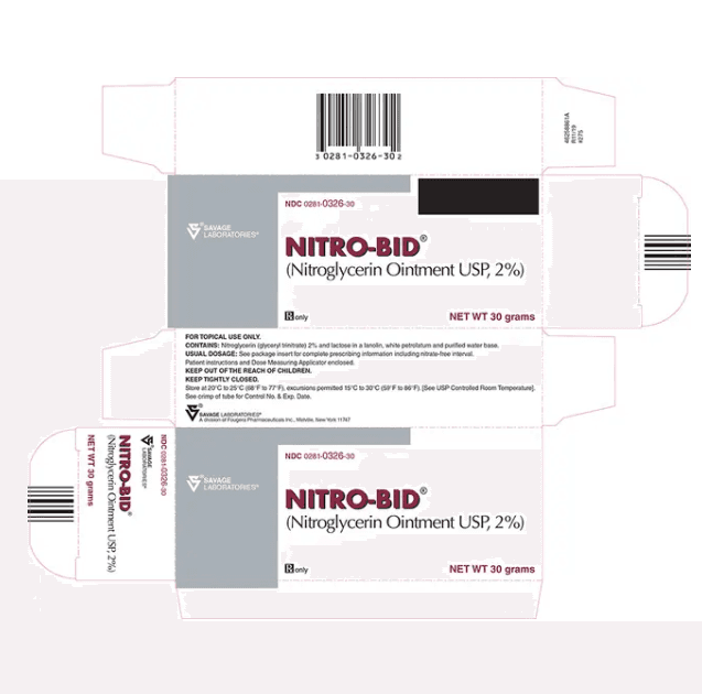 Nitro-Bid Nitroglycerin 2% Ointment tube