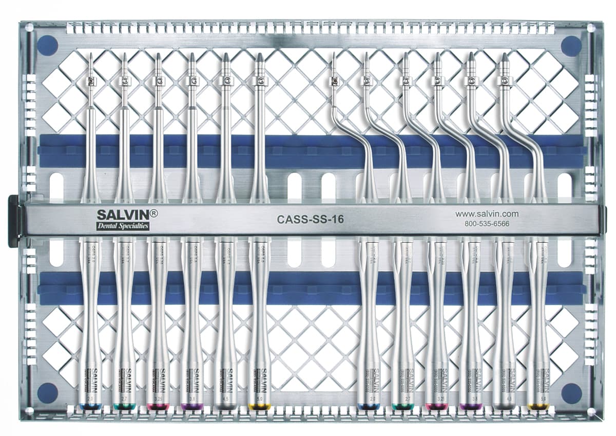 Salvin Straight + Offset Bone Spreading Kit - Set of 12 Spreading Osteotomes With Adjustable Stops