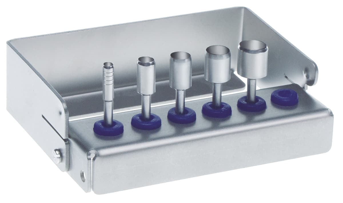 Rotary Tissue Punch Kit - Set Of 5 With Autoclavable Block