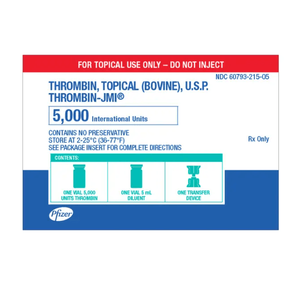 Thrombin/JMI 5, 000 Units Single-Dose Vial